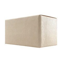 Tan, rectangular object with textured surface and rounded corner, against black