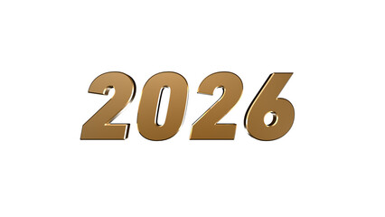 2026 NEW YEAR GOLDEN TEXT