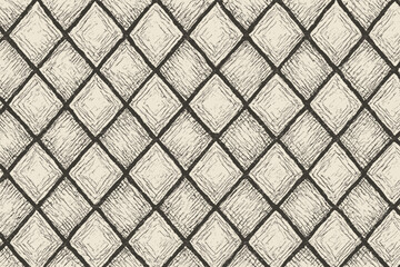 Vector pattern illustration layout textile doodle drawn irregular diamond lines sketch shapes
