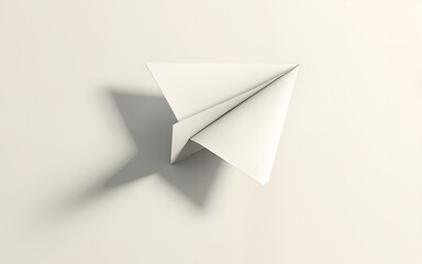 Fototapeta premium Paper plane shadow concept. High quality