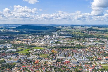 Ausblick auf Neumarkt in der Metropolregion Nürnberg in einem Talkessel des Oberpfälzer Jura