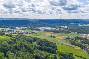 Panoramablick auf die Kreisstadt Neumarkt in der Oberpfalz im Sommer