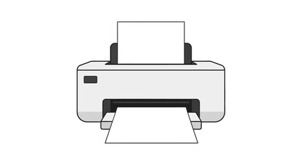 Printer Illustration A Simple and Clear Vector Graphic for Printing and Office-Related Designs