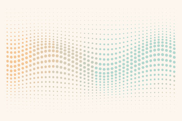 Dotted forming circular soft vector optical design illustration minimal geometric wave pattern