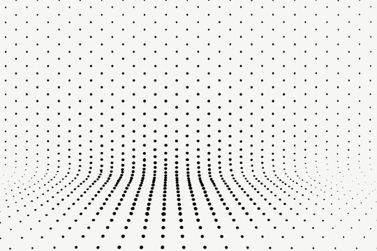 Aligned from vector geometric to rhythmic dot illustration distribution gradient spatial smooth