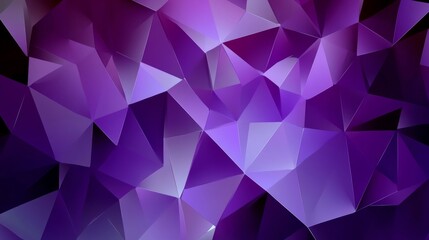 Vibrant Abstract Design Featuring a Striking Low Poly Pattern with Geometric Shapes in Purple Shades