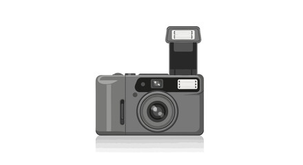 Capture Memories A Classic Camera Illustration in Gray Tones