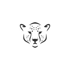 cheetah logo icon designs vector illustration