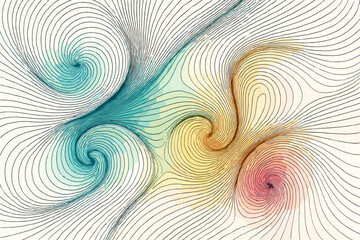 Illustration minimal gradient vector precision dynamics flow organic art geometry flowfield blending
