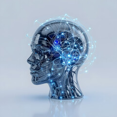 Artificial Intelligence Brain in Holographic Light 3D