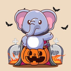 Elephant in Halloween Party