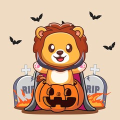 Lion in Halloween Party