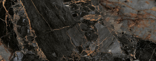 Luxury black marble stone texture with a lot of beige details used for so many purposes such ceramic wall and floor tiles and 3d PBR materials.