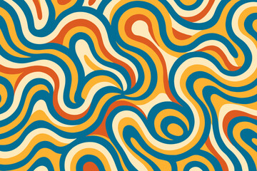 Fototapeta premium Rings motion seamless illustration interlaced composition waves fluid vector abstract circular