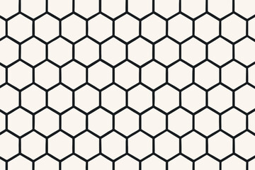 Pattern minimal tiling hexagons repeating geometric vector bold connected illustration abstract hexagonal
