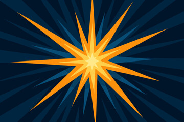 Vector long illustration lightburst radiating abstract composition outward geometric sharp glowing explosion