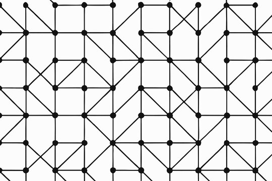 Geometric minimal precise quantum repetition seamless network abstract illustration grid pattern vector