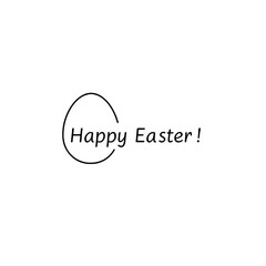 Icon with a greeting for Easter, symbolizing the bright holiday and spring traditions