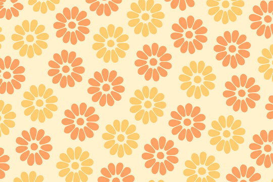 Grace vector flower diagonal pattern repeating stylized tones golden floral rhythm illustration