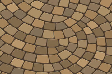 Palette shapes path pathway creating curved stone interlocking forming vector cobblestone illustration