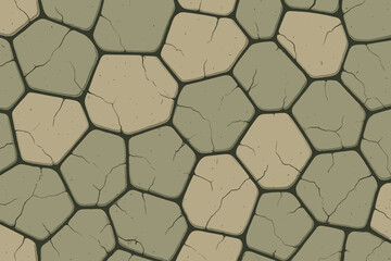 Garden stone vector illustration subtle organic aged stones forming textured evoking color