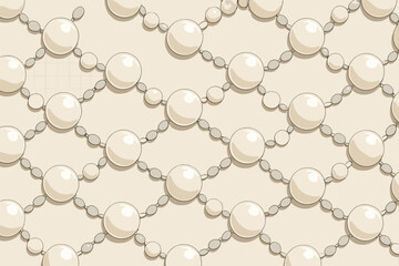 Obraz premium Vector spatial pearl flow shadows beadchain rhythmic rhythm forming chain highlights grid