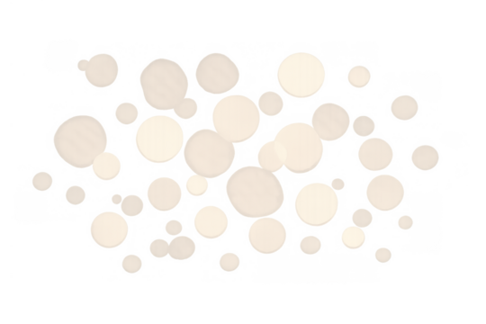 Bokeh light circles glowing on transparent background creating abstract blur overlay effect