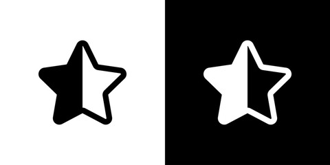 星（半分）のアイコン