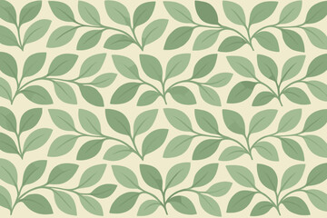 Subtle flow vector leaf creating seamless arranged edges rows illustration natural pattern
