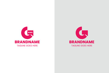 Letter G Chat Modern Logo, symbolizing communication, connection, and technology