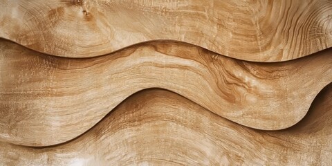 Elegant Oak Wood Grain Wave Pattern Background Element with Warm Brown Hue and Organic Texture