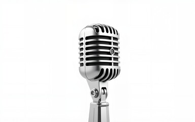Retro microphone on white background. High quality