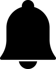 ベルのシルエットアイコン、通知やアラームのコンセプト