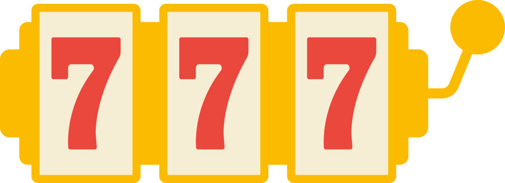 Casino jackpot Slot machine. Jackpot poker 777 slot machine icons. Gambling fortune vector concept. Illustration of game machine, gaming casino, one arm bandit. Lucky icons set.