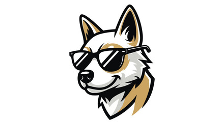 Cool Dog Mascot with Sunglasses - A Stylish Canine Character.