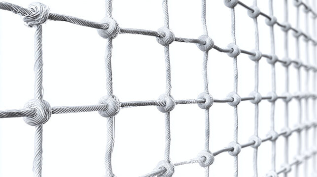 Close-up of a tightly woven net with a square pattern