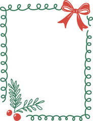 Christmas hand drawing frame
