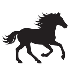 black horse vector illustration