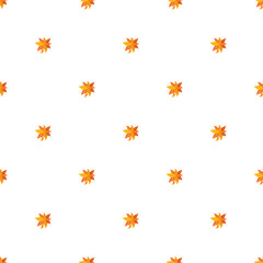 Orange Floral Starburst Pattern On White Background For Seasonal Design And Web Use