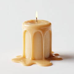 A melting candle wax