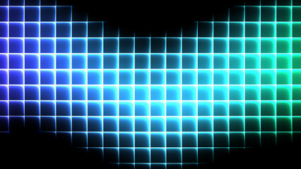 黒背景とカラフルなホログラム