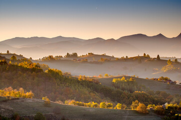 sunrise over the mountains