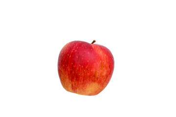 Red apple appearing on a transparent background, representing healthy food and fresh fruit