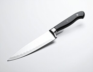 Sharp kitchen knife, black handle