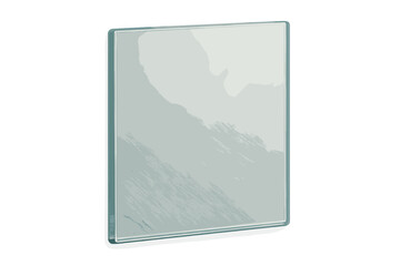 Fototapeta premium Vector rectangular panel reflections illustration shading smooth depth glass enhancing transparency