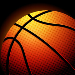 basketball on black