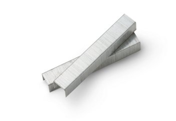 Stapler staples isolated on transparent background