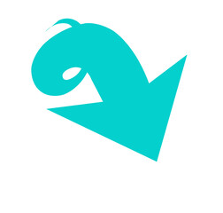 down arrow icon on white background	