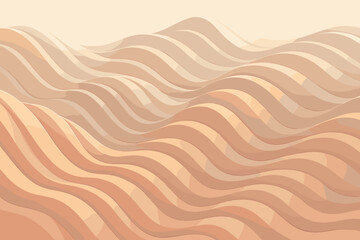 Landscape serenity parallel under clayridge simple abstract rising curved into clay vector