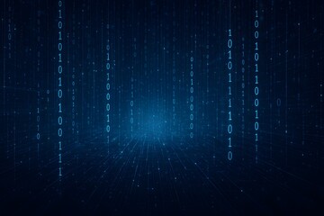 Digital Matrix Cyberspace Binary Code Background Video: Ideal for Tech Ads, Cybersecurity Presentations, Website Loaders, Gaming Intros, and Virtual Reality Experiences